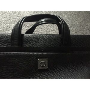 Giovanni Valentino black leather laptop case rare